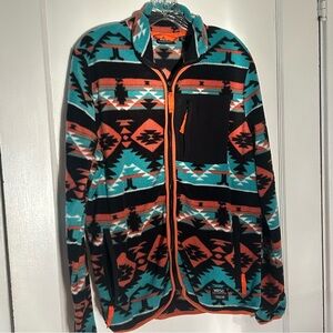 WESC Aztec Print Fleece Full Zip Unisex Jacket